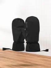  Men Women Winter Skiing Snowboarding Can Touch Screen Waterproof Thermal Thick Snow Gloves Snowmobile Mittens Black White Gray 