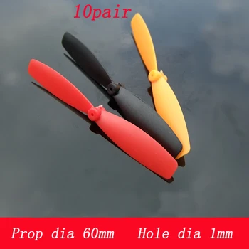 

10pair RC Quadcopter Airplane Dia 60mm CW CCW Propeller Aperture 1mm Prop for Model Fixed-wing Aircraft Coreless Motor Paddle