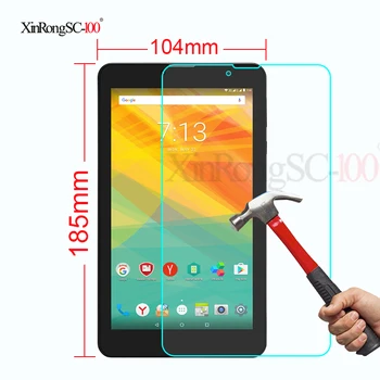 

186mm*104mm Tempered Glass film Guard LCD Protector for 7 inch prestigio Irbis digma bq dexp oysters tesla ginzzu archos tablet