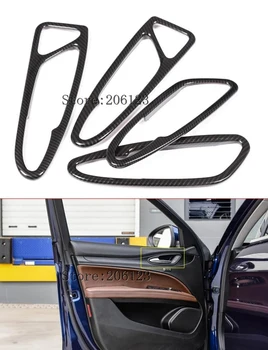 

4pcs Carbon Fiber Style Interior Car Door Handle Frame Trim Cover For Alfa Romeo Stelvio 2017 2018 Car Styling