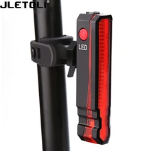 JLETOLI велосипедный лазерный задний светильник супер яркий USB Перезаряжаемый водонепроницаемый велосипедный светильник задний мигающий светильник аксессуары для ночной езды
