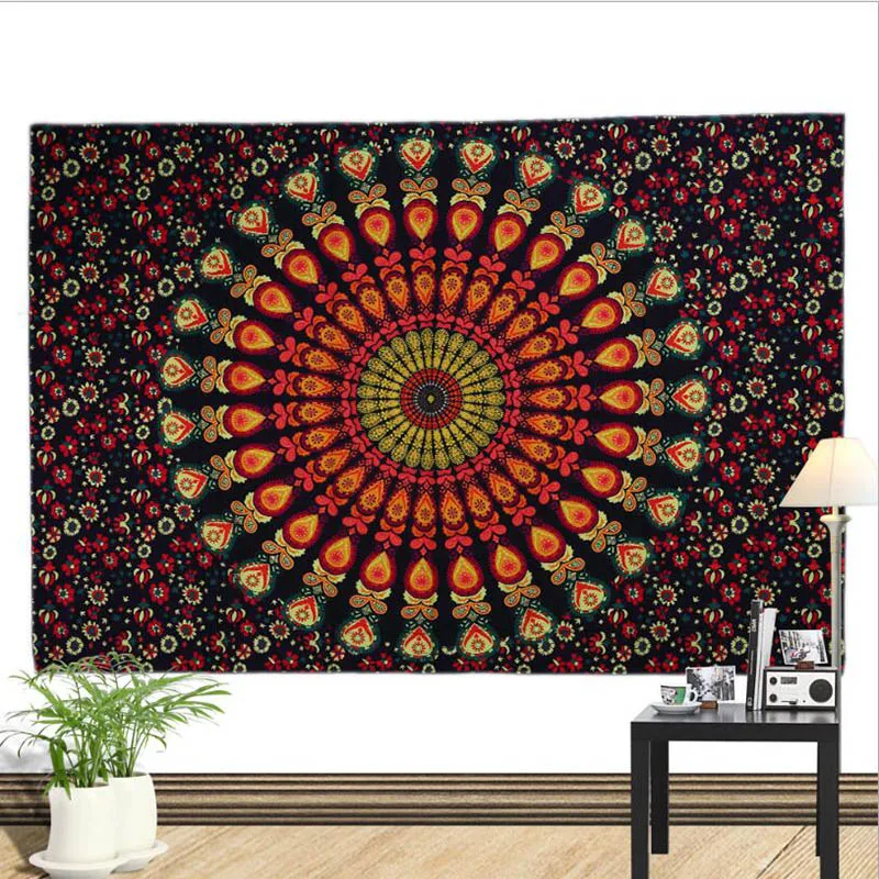 

Indian Mandala Tapestry Bohemia Wall Hanging Tapestry Mandala Bedspread Blanket Decorative Curtain Beach Towel Mat Table Cloth