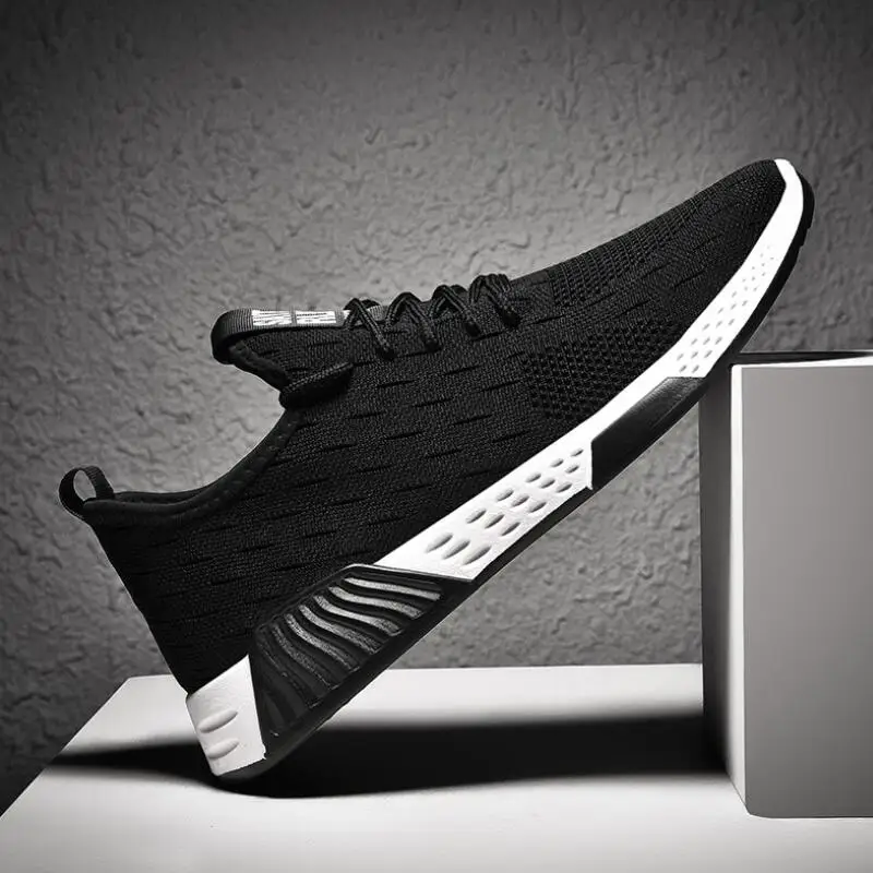 

LASPERAL Men Breathable Sneakers No-slip Men Vulcanize Shoes Male Air Mesh Lace Up Wear-resistant Casual Shoes Tenisb Masculino