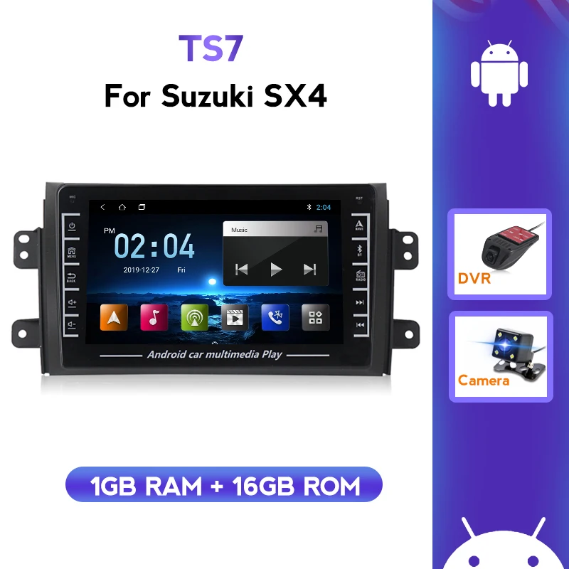 2 DIN Car Android Radio multimedia Player For Suzuki SX4 2006-2013 Quad Core 1280*720 Headunit WIFI Din DVD GPS Navigation | Автомобили и