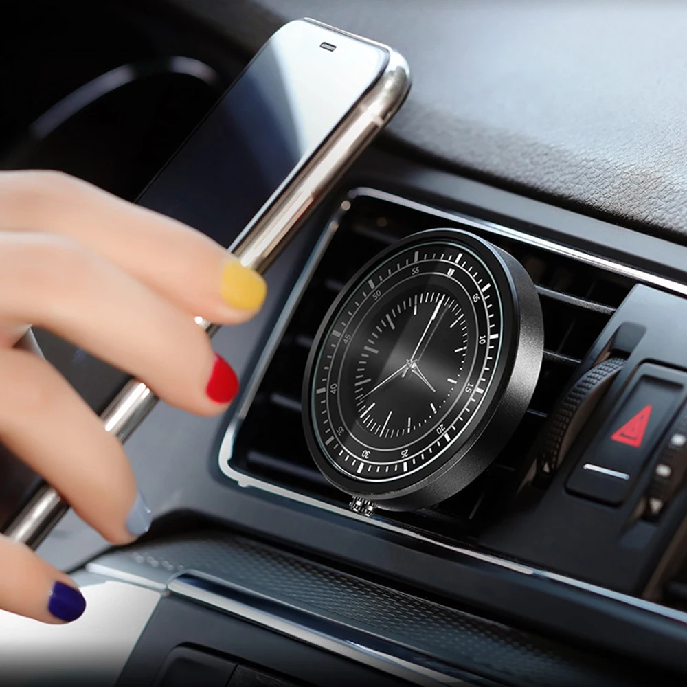 Два стиля приборной панели автомобиля воздуховод держатель телефона авто часы 360