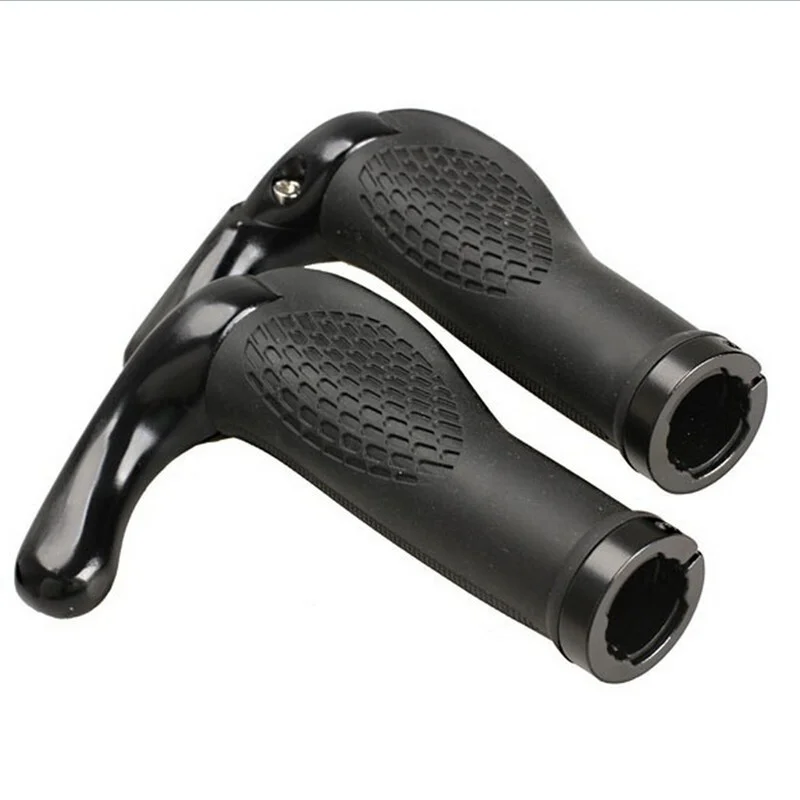1 Pair MTB Ergonomic Mountain Bike Bicycle Grips Bar End Handlebar Grips Soft Rubber Push on Anti-Skid Parts Cycling Grips 