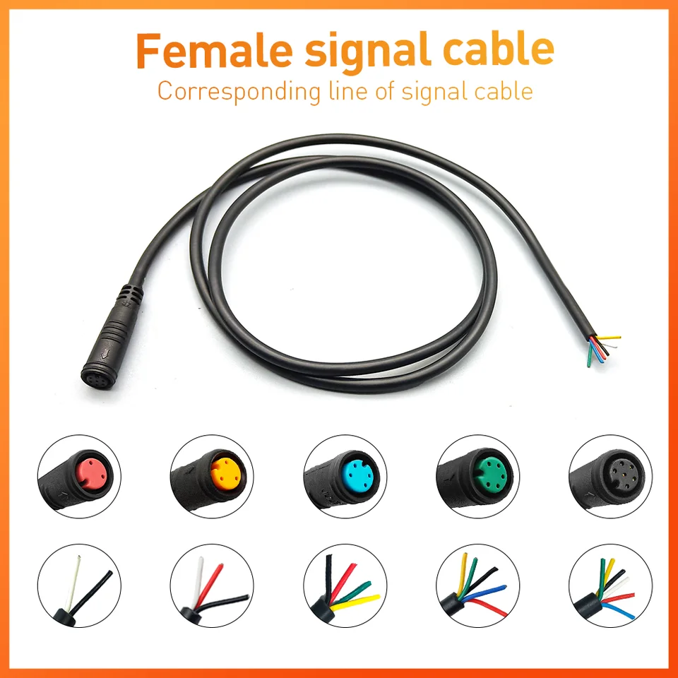 ZLiT E-Bike Verlängerungskabel 5-polig - Wasserdicht SM-Stecker 1,7m