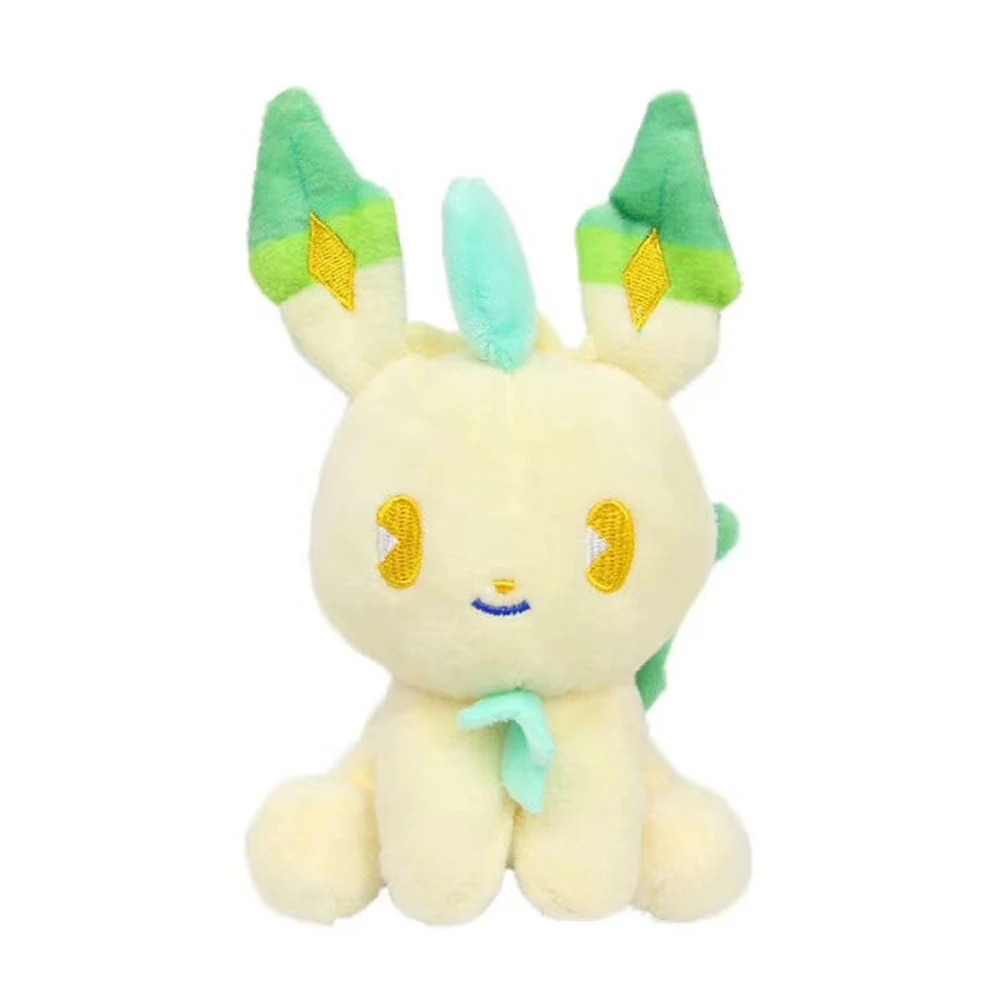 Новинка, 10 шт., Ditto Metamon Charmander Squirtle Snorlax Pikchu Eevee Espeon flarion Jolteon Sylveon Umbreon Vaporeon, плюшевая кукла - Цвет: Soda Leafeon 10cm