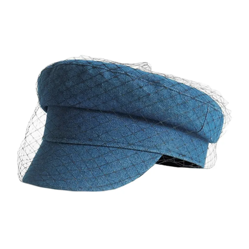 USPOP Brand Designer Fashion Autumn Winter Caps Women Mesh Yarn Newsboy Caps Flat Denim cotton newsboy cap