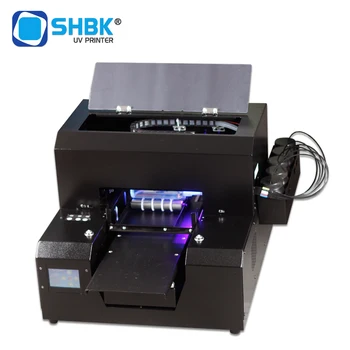 

Full automatic UV printer A4 UV Led flatbed Bottle Printer with 1250ml UV ink set For phone case Cylinder wood glass printing