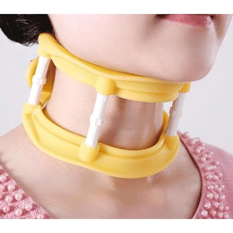 Adjustable silicone neck collar framework elongation neck traction Massager vertebrae support massage to relax neck massager