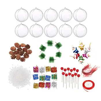 

1 Pack of Exquisite DIY Decors Handicraft Kit Pendant Balls Christmas Ornament for Festival Home