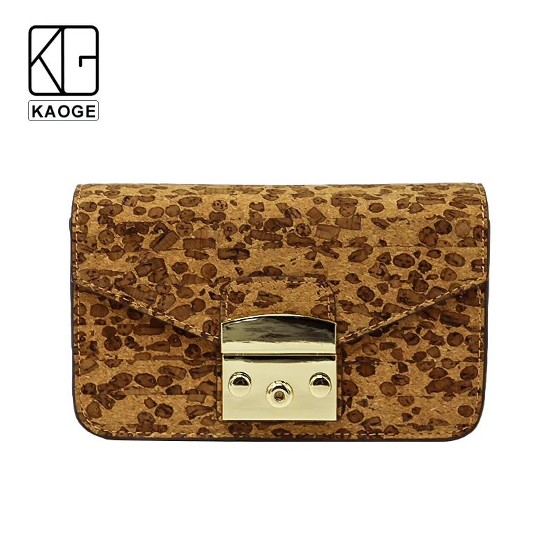 

KAOGE Vegan Natural Material Handmade Cork Shoulder Bag for Female Luxury Handbags Women Bags Designer Crossbody Bags for Ladies
