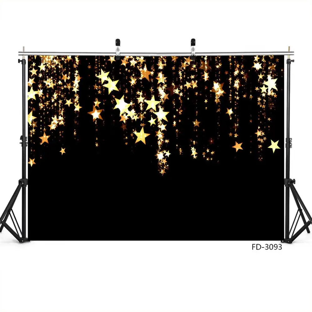 Christmas Glitter Stars Light String Vinyl Photography Background Decor Children Newborn Party Backdrop For Photo Studio Props |