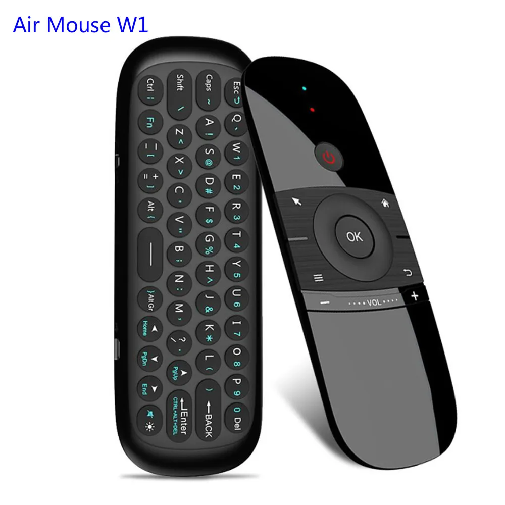 Горячая продажа W1 Air Mouse 2.4Gh Беспроводная мини клавиатура Rechargeble пульт