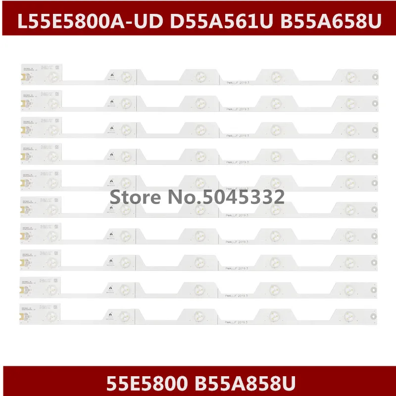 

10Pcs LED Backlight strip 5 lamps For T C L L55E5800A-UD D55A561U B55A658U 55E5800 B55A858U bar light 4C-LB5505-HR3 55HR330M05A1