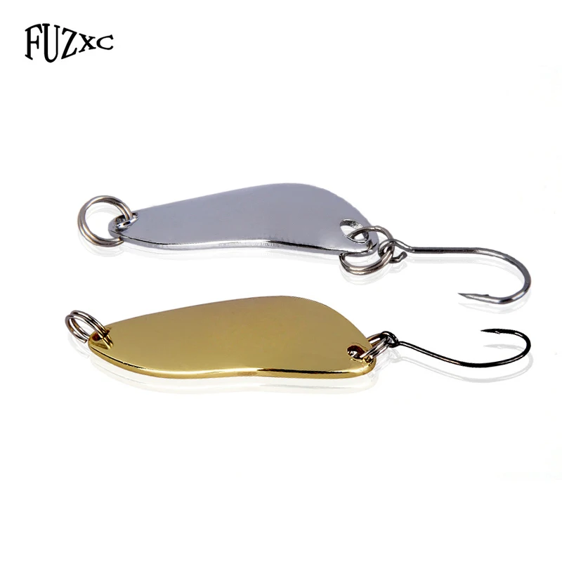 

FUZXC 2.5g 4g 6g 8g Metal Spoon Fishing Lure Spinner Shad Sequins jigging Topwater Artificial Pesca Wobbler Fly Sea Fishing Hook