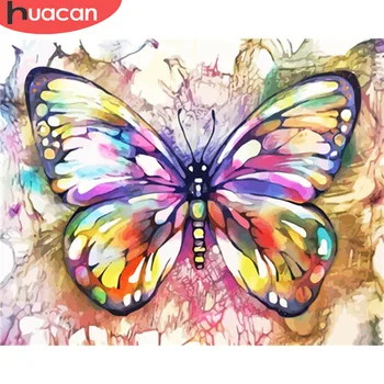 

HUACAN Painting By Numbers Animals Butterfly HandPainted Kits Drawing Canvas Pictures Home Decoration DIY Gift