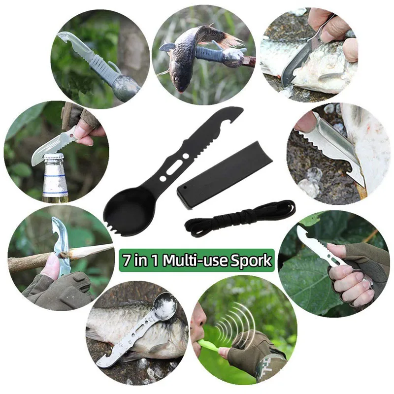 Online Überleben Kit 12 in 1 Angeln SOS, EDC Überleben Getriebe Notfall Jagd Camping Wandern Kit mit messer taschenlampe Notfall decke
