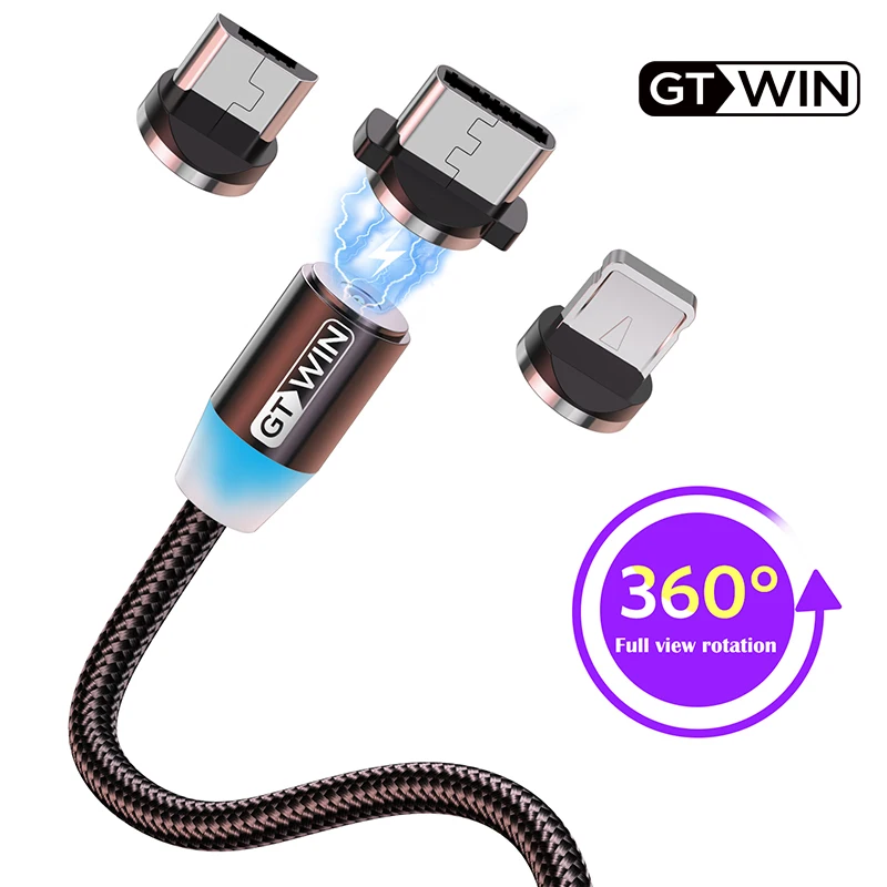 GTWIN 2м 3м Магнитный Micro Type C USB кабель Адаптер для быстрой зарядки Зарядное устройство Магнитная зарядка для iPhone 11 pro max Xr X 8 7 6 плюс 6 s 5 s плюс iPad Samsung S9 S8 Note 7 mi Xiaomi Huawei P30 P20 Mate|Кабели для мобильных телефонов| | АлиЭкспресс