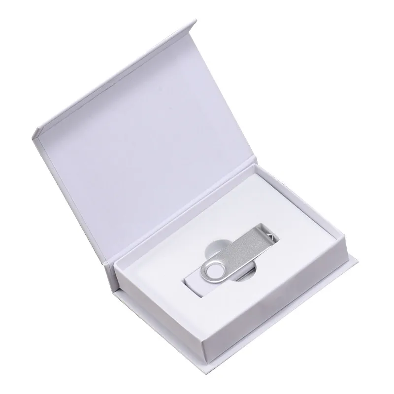 JASTER ODM OEM логотип черный/белый вращающийся USB 2,0 4 ГБ/128 ГБ версия флэш-накопитель карта памяти(хорошие товары для бизнеса - Цвет: White usb with box
