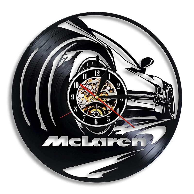 Horloge Murale F1 Fernando Alonso McLaren 2015 – Miniature Auto Alu-bond 18x30 Cm