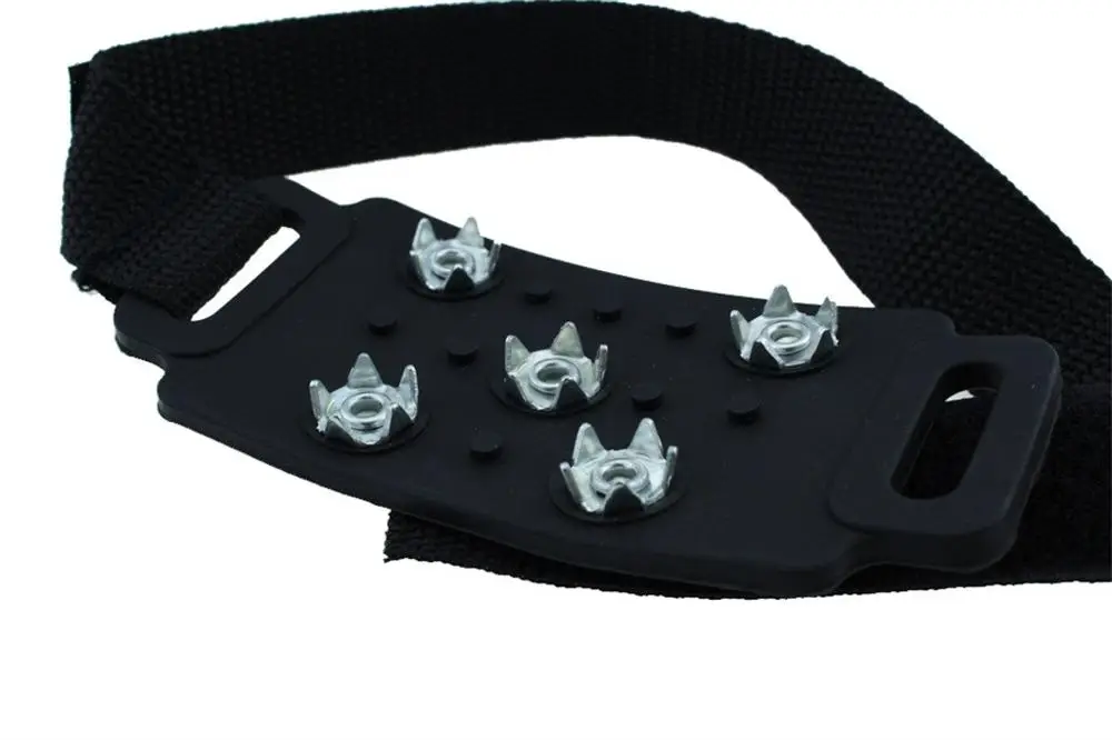 Нескользящие ледолазание шипы Захваты Crampon бутсы 5-обувь с заклепками крышка#3O30