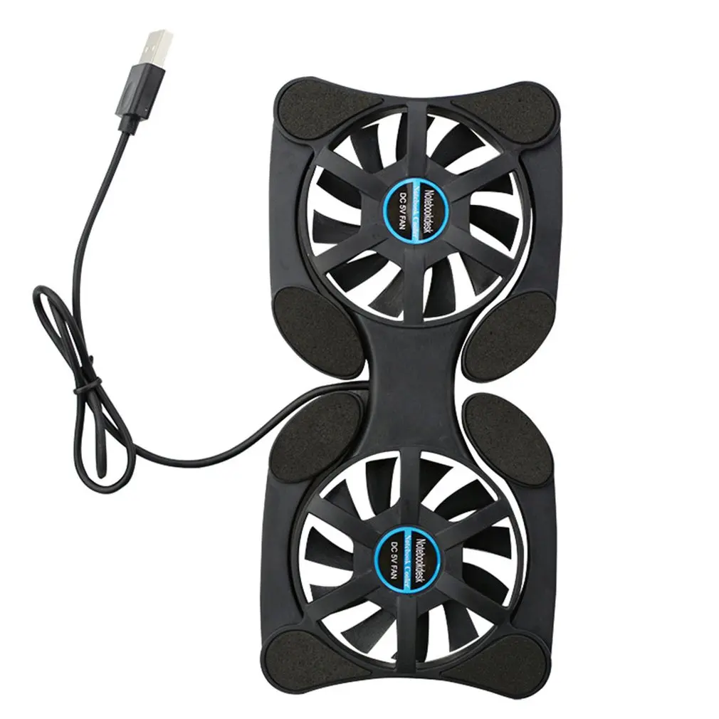 

Mini Portable Laptop Fan Cooler Folding Foldable Usb Dual Fan Cooler Cooling Pad For Pc Laptop Notebook