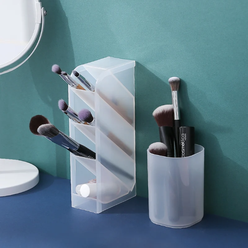 

Creative Multi-function 4 Grids Desktop Storage Box Case 4 Grid Sub-grid Make Up Cosmetic Holder Desk Pen Pencil Organizer