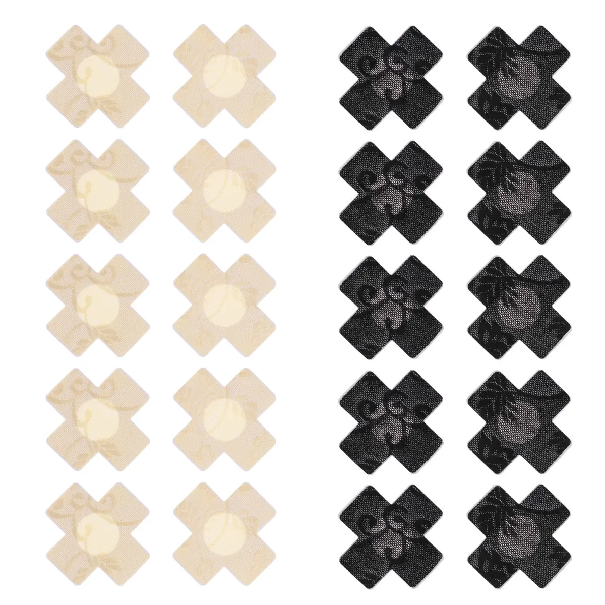 

10 Pairs Women Lace Nipple Covers Disposable Pasties Self-Adhesive Nipple Stickers Invisible Breast Petals Bra Stickers