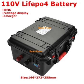 

Waterproof Lifepo4 110V 15Ah 20Ah Lithium Battery Pack 36S BMS for backup power Forklift +3A Charger