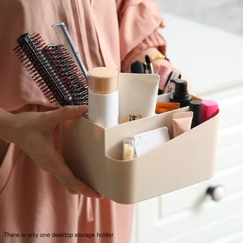 

Desktop Organizer Home Bedroom For Vanity Table School Pencil Card Tidy Stationery 5 Compartments Storage Holder Office Supplies