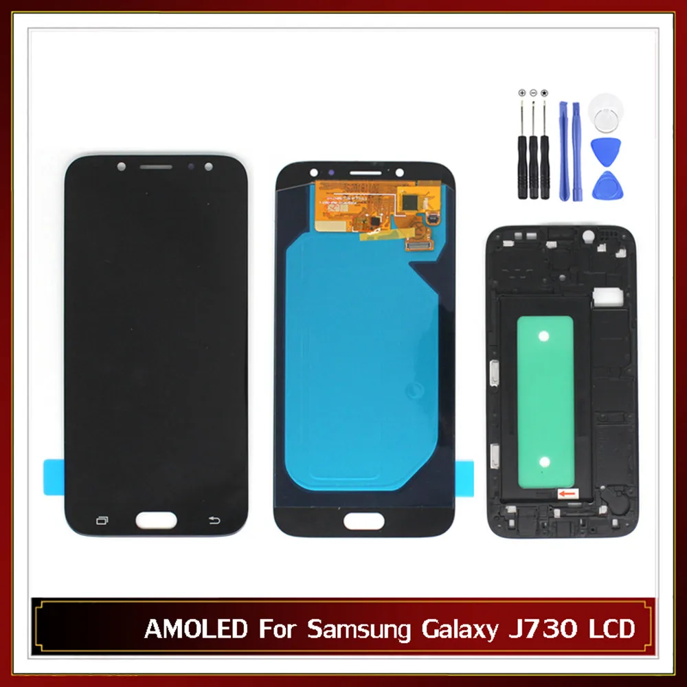 ЖК дисплей AMOLED для Samsung J7 Pro 2017 J730 экран J730F сенсорный дигитайзер в сборе с