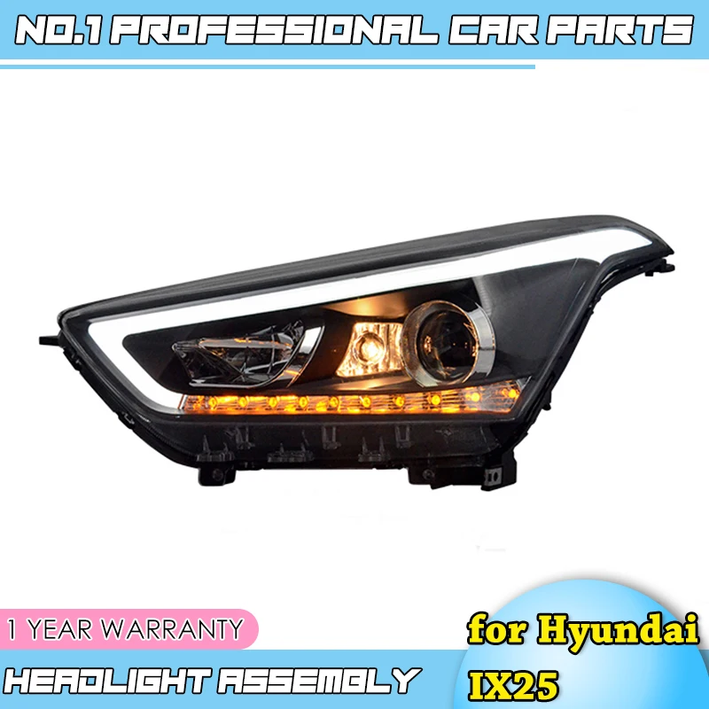 

car accessories 2015-2017 for Hyundai IX25 Headlights Creta LED Headlight DRL Daytime Running Light Bi-Xenon HID Accessories