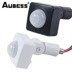 Capteur de mouvement PIR réglable, 10/12mm, 85 265V, IP65, interrupteur PIR, projecteur LED ultra mince, détecteur de mouvement d'extérieur étanche 