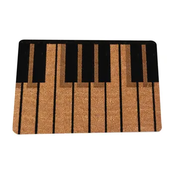 

1pc Elegant Door Rug Non-slip Rubber Doormat Household Floor Mat Piano Design Mat for Shop Home Hotel
