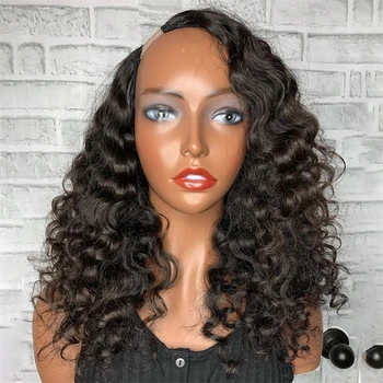 

Eversilky Glueless Deep Wave 100% Human Hair Wigs Thick Density 100% Unprocessed U Part Wigs For Women U Part Wig Full End