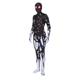 Новинка 2019, костюм для косплея на Хэллоуин, красные глаза, страшные мутанты, черный призрак, Детский комбинезон с 3D принтом для взрослых
