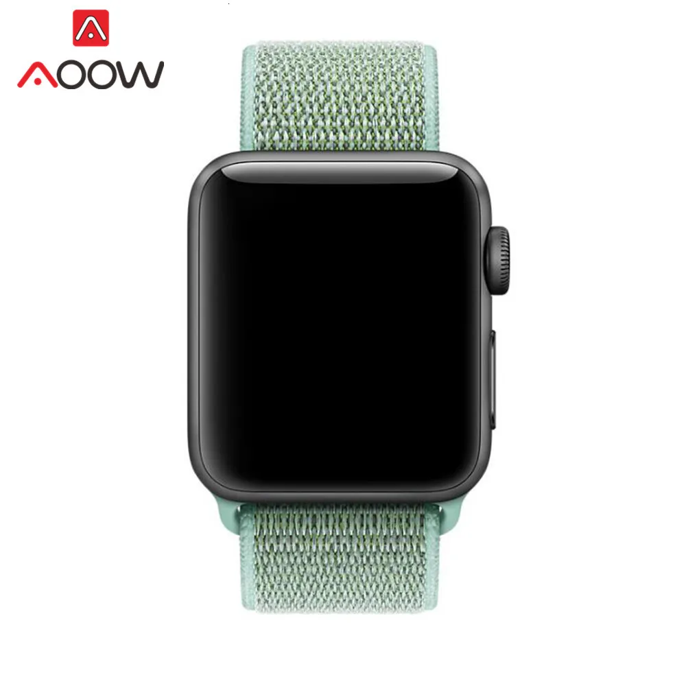 Цветной нейлоновый ремешок для часов Apple Watch 38 мм 42 мм 40 мм 44 мм тканый холщовый ремешок на липучке браслет для часов iwatch 1 2 3 4
