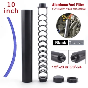 

10 inch Extension Spiral 1/2-28 or 5/8-24 Car Fuel Filter Single Core for NaPa 4003 WIX 24003 Fuel Trap Solvent Filter