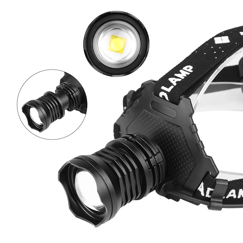 XHP70 USB Charge Zoom Torch Portable 2000Lm Flashlight Lamp 5 Modes Smart Camping Adventure Fishing Head Headlight