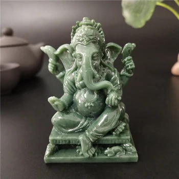 Statue de bouddha du seigneur Ganesha, décoration de la maison, éléphant Ganesh, dieu, Sculpture, ornements, Statues de bouddha, cadeau porte-bonheur FengShui 1