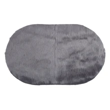 Шерство ограничения диванная Подушка ковра гостиная, спальня длинные одеяло Овальный подушки 50x80 см темно-серого цвета