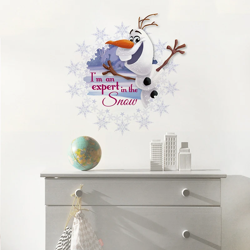 Disney Frozen 2 Olaf Elsa Anna Wall Stickers For Home Decor Kids Room Wall Decoration PVC Art Funny 3D View Cartoon Movie Poster Disney Frozen 2 Olaf Elsa Anna Wall Stickers For Home Decor Kids Room Wall Decoration PVC Art Funny 3D View Cartoon Movie Poster