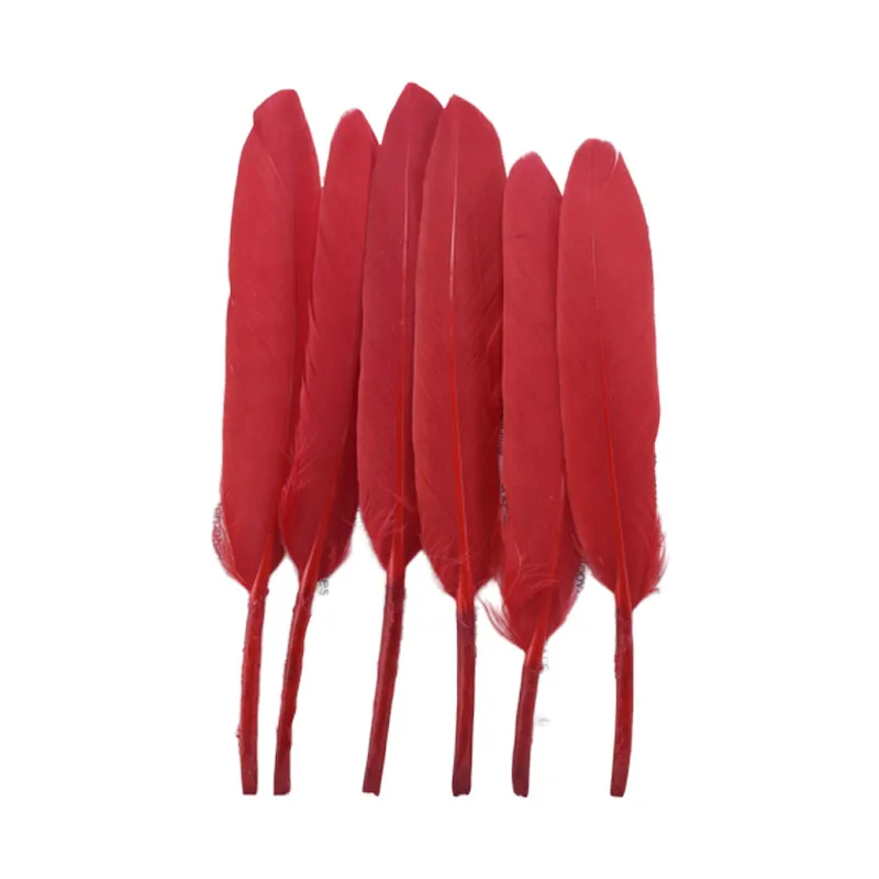 20-100 шт./лот, красные утиные перья, вечерние украшения, 10-15 см - Цвет: red