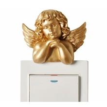 Европейская смола 3D наклейка стереоскопическая Ангел скульптура гнездо украшение переключатель наклейка s декоративные свадебные декоративные домашний декор