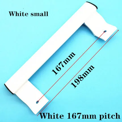 White small Раздвижная дверная ручка балкона пластиковая стальная дверная ручка, шкафчик дверные ручки - Цвет: White small