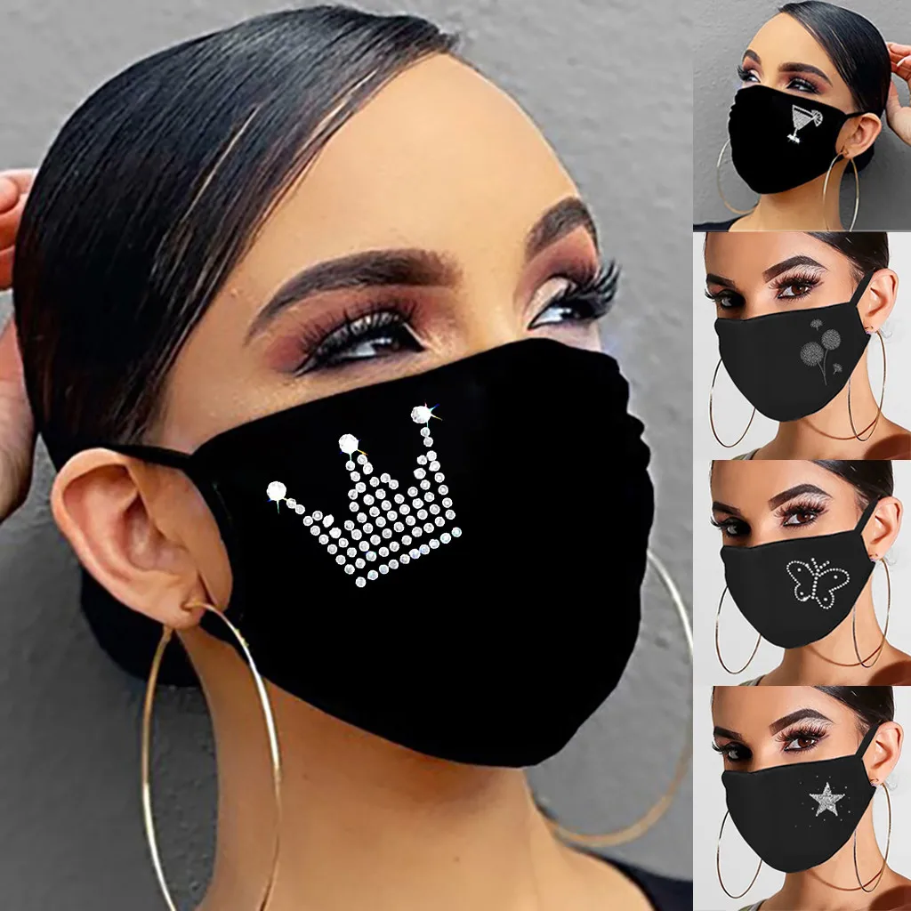 

Fast Delivery Máscara 1/5PC Women Reusable Outdoor Drill Breathable Fashion Ice Cotton Windproof Mask Bandage Within 24 Hours