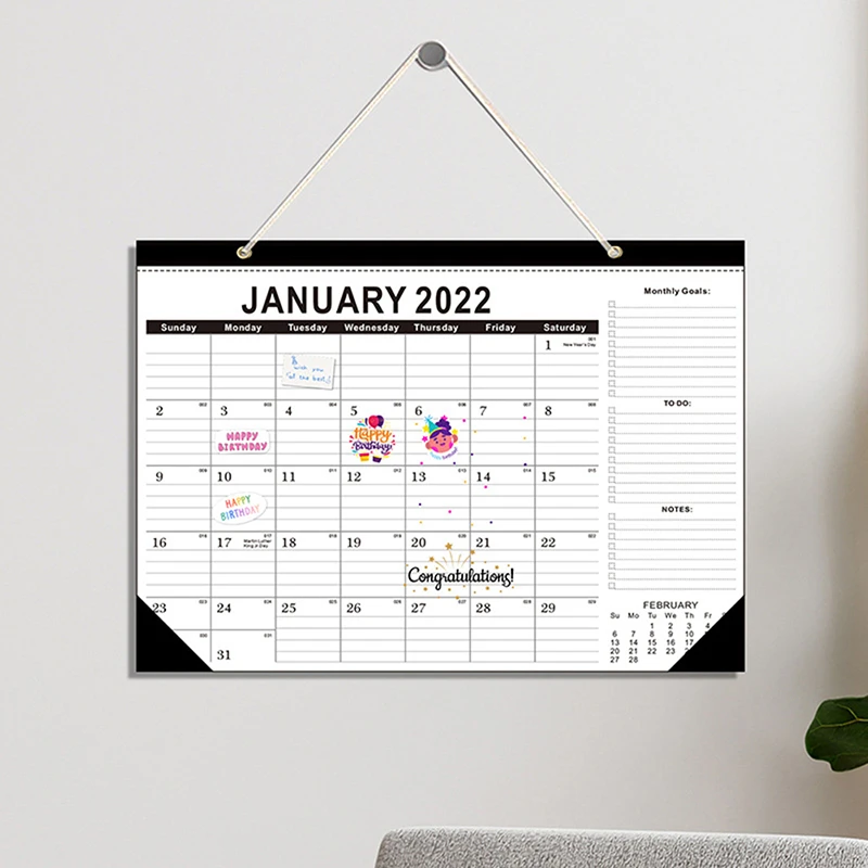 22年年次計画カレンダーデイリースケジュールウォールプランナーカワイイ文房具研究計画学習 Calendar Aliexpress