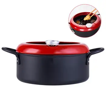 

20cm Tempura Fryer Japanese Fryer Pot Nonstick Deep Fryer Pan With A Thermometer General Induction Cooker